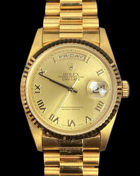 gold rolex bumper watch with ddate for sale